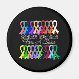 Zusammenschließen für ein Heilmittel für alle Kreb Magnet