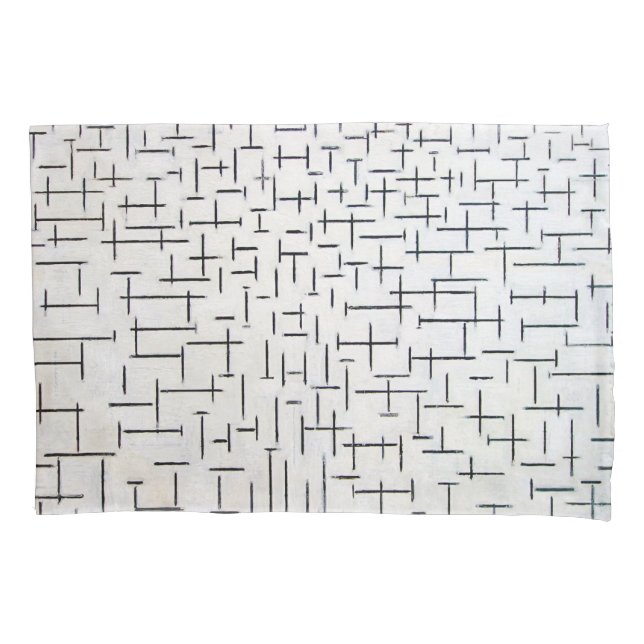 Zusammensetzung 10, Pier und Ozean | Mondriaan | Kissenbezug (Vorderseite-Links)