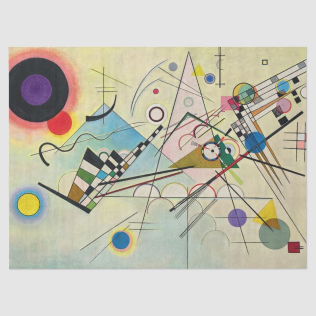 Zusammensetzung 8 von Wassily Kandinsky Seidenpapier (Vorderseite)
