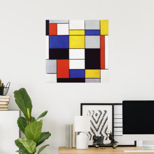 Zusammensetzung A von Piet Mondrian Poster