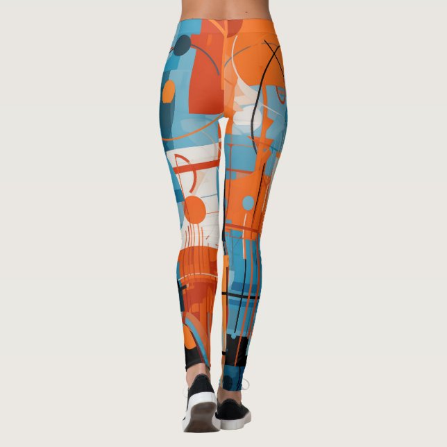 Zusammensetzung der abstrakten geometrischen Forme Leggings (Rückseite)