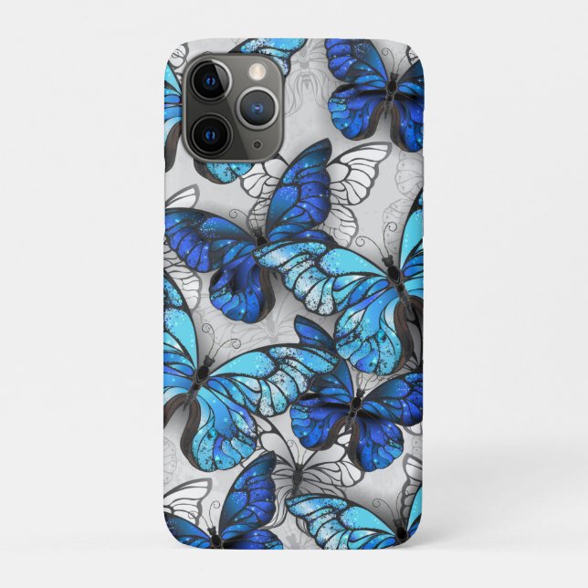 Zusammensetzung der weißen und blauen Schmetterlin Case-Mate iPhone Hülle (Rückseite)