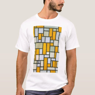 Zusammensetzung Gelb und Grau, Mondrian T-Shirt