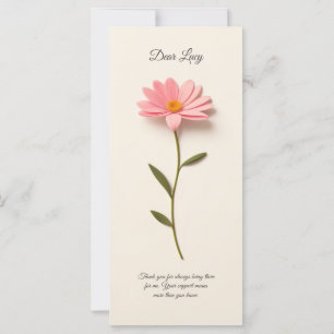 Zusammensetzung mit Blume und Dankbarkeit