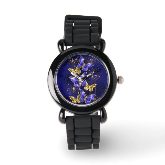 Zusammensetzung mit Sapphire-Schmetterlingen Armbanduhr (Vorderseite)