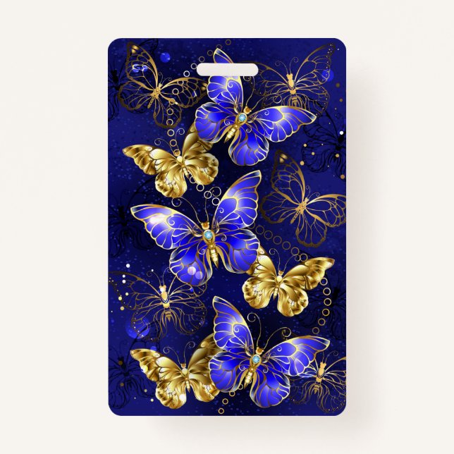 Zusammensetzung mit Sapphire-Schmetterlingen Ausweis (Vorderseite)