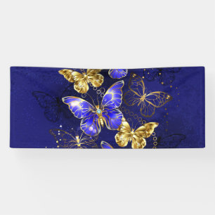Zusammensetzung mit Sapphire-Schmetterlingen Banner