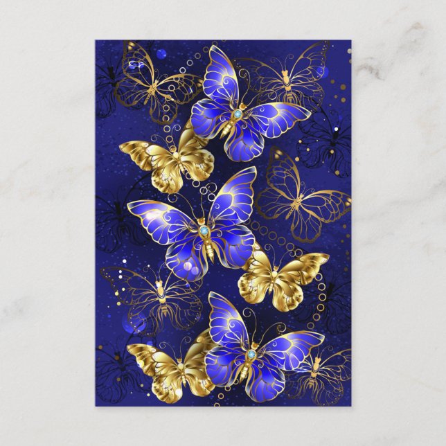 Zusammensetzung mit Sapphire-Schmetterlingen Begleitkarte (Vorderseite)