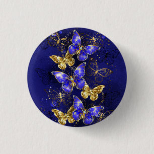 Zusammensetzung mit Sapphire-Schmetterlingen Button