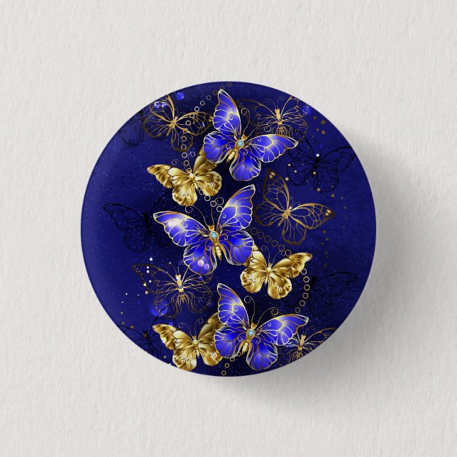 Zusammensetzung mit Sapphire-Schmetterlingen Button (Vorderseite)