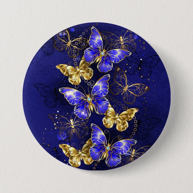 Zusammensetzung mit Sapphire-Schmetterlingen Button (Vorderseite)