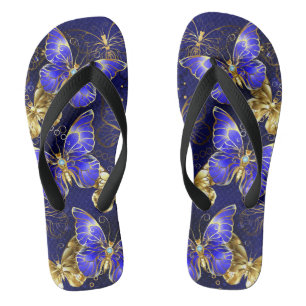 Zusammensetzung mit Sapphire-Schmetterlingen Flip Flops
