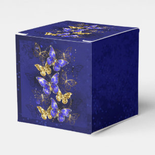 Zusammensetzung mit Sapphire-Schmetterlingen Geschenkschachtel