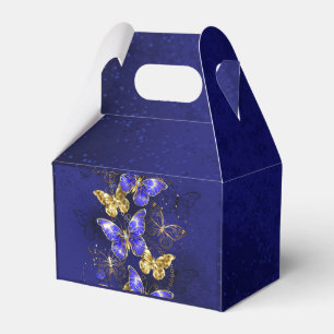 Zusammensetzung mit Sapphire-Schmetterlingen Geschenkschachtel