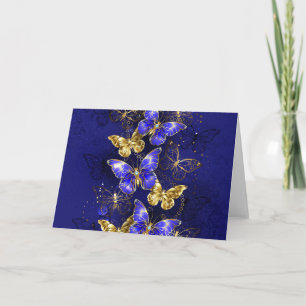 Zusammensetzung mit Sapphire-Schmetterlingen Karte
