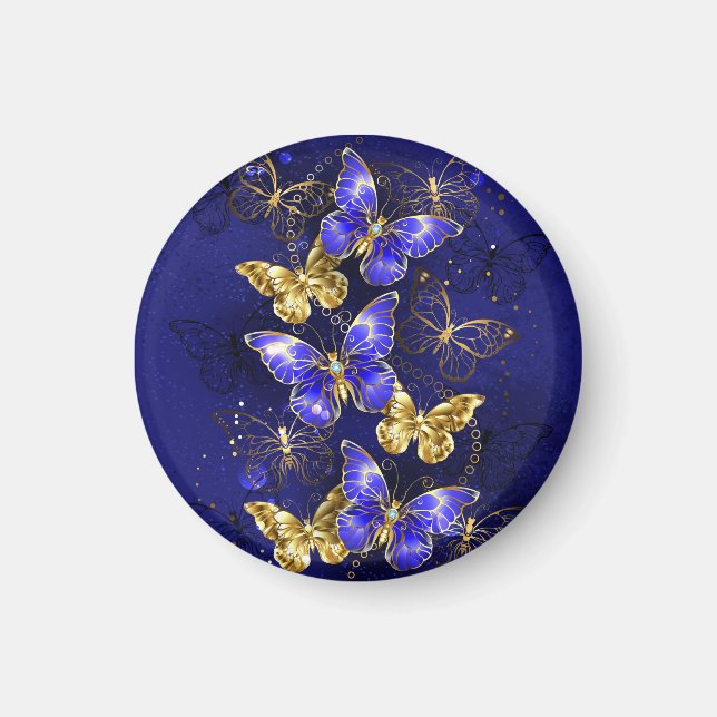 Zusammensetzung mit Sapphire-Schmetterlingen Magnet (Vorne)