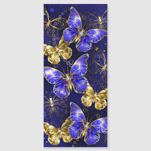 Zusammensetzung mit Sapphire-Schmetterlingen Magnetkarte