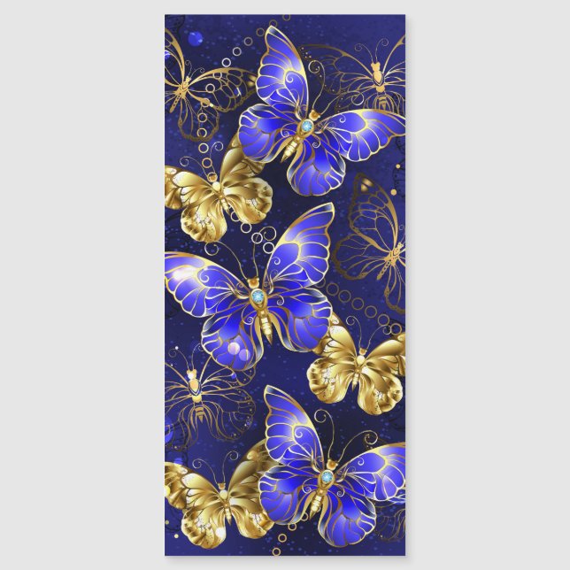 Zusammensetzung mit Sapphire-Schmetterlingen Magnetkarte (Vorderseite)