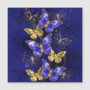 Zusammensetzung mit Sapphire-Schmetterlingen Magnetkarte