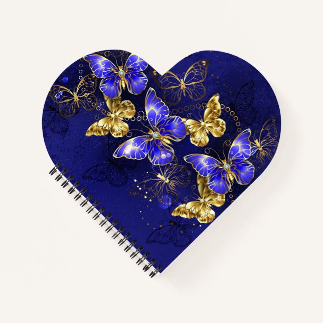 Zusammensetzung mit Sapphire-Schmetterlingen Notizbuch (Vorderseite)