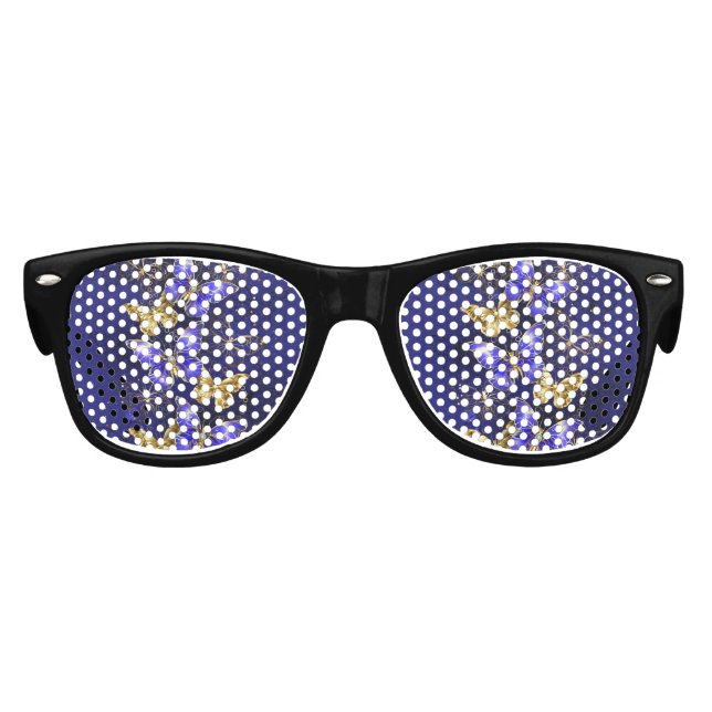Zusammensetzung mit Sapphire-Schmetterlingen Partybrille (Vorderseite)