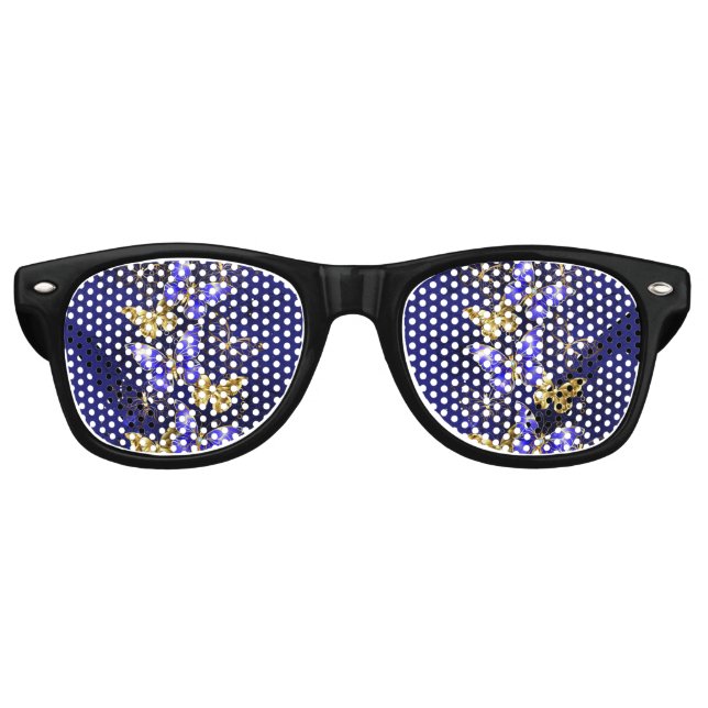 Zusammensetzung mit Sapphire-Schmetterlingen Partybrille (Vorderseite)