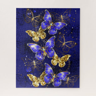 Zusammensetzung mit Sapphire-Schmetterlingen Puzzle