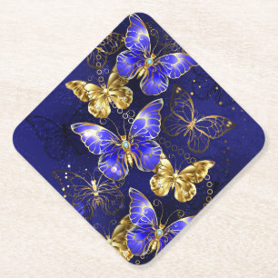 Zusammensetzung mit Sapphire-Schmetterlingen Untersetzer