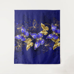 Zusammensetzung mit Sapphire-Schmetterlingen Wandteppich