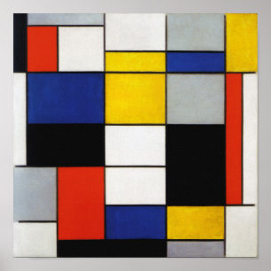 Zusammensetzung, Mondrian Poster
