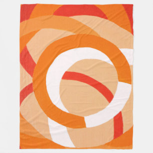 Zusammensetzung Nr. 43 Orange Monochrom Fleecedecke