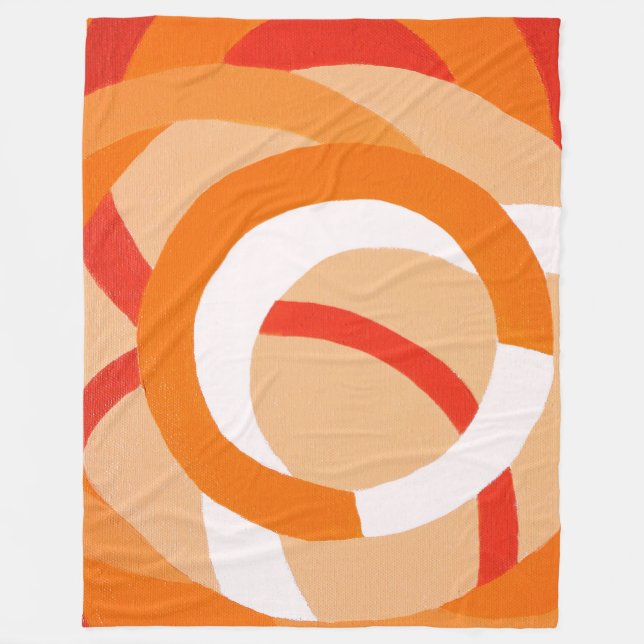 Zusammensetzung Nr. 43 Orange Monochrom Fleecedecke (Vorderseite)
