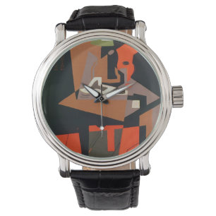 Zusammensetzung (Öl auf Leinwand) Armbanduhr
