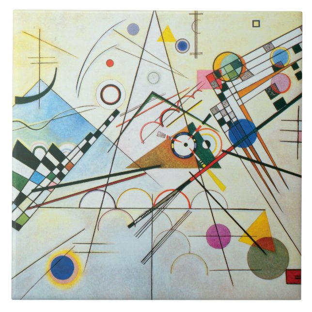 Zusammensetzung VIII durch Wassily Kandinsky Fliese (Vorderseite)