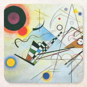 Zusammensetzung VIII durch Wassily Kandinsky Rechteckiger Pappuntersetzer