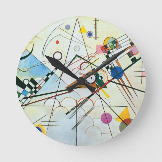 Zusammensetzung VIII von Wassily Kandinsky Runde Wanduhr (Vorderseite)