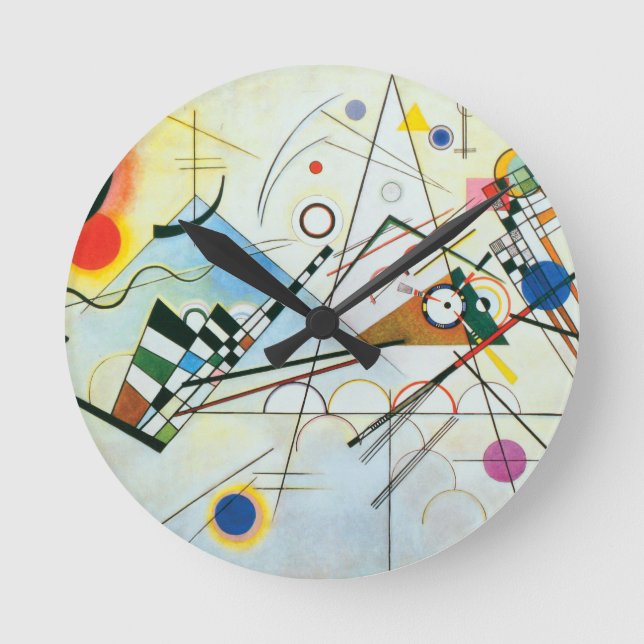 Zusammensetzung VIII von Wassily Kandinsky Runde Wanduhr (Vorderseite)