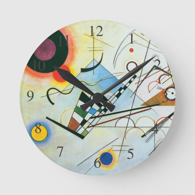 Zusammensetzung VIII von Wassily Kandinsky Runde Wanduhr (Vorderseite)