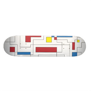 Zusammensetzung von Rotem, von Gelbem u. Blau Skateboard