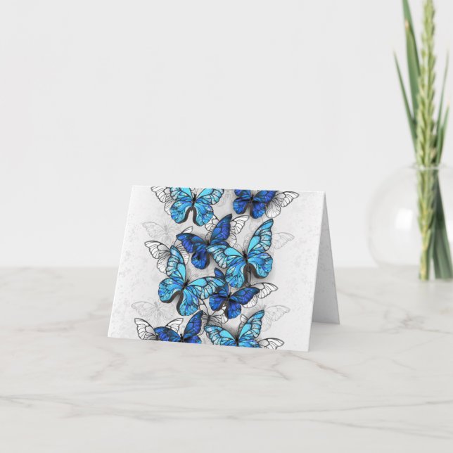 Zusammensetzung von White und Blue Butterflies Ankündigung (Vorderseite)