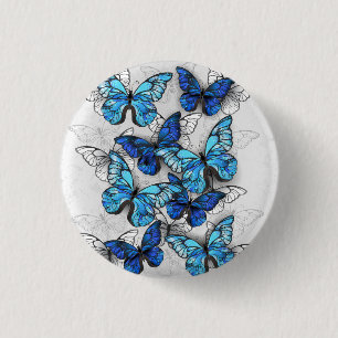 Zusammensetzung von White und Blue Butterflies Button