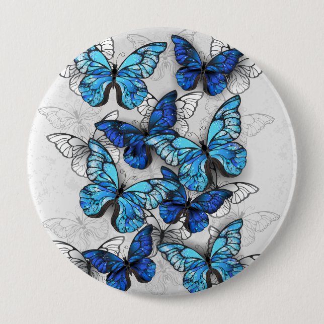 Zusammensetzung von White und Blue Butterflies Button (Vorderseite)