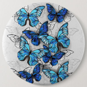 Zusammensetzung von White und Blue Butterflies Button