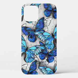 Zusammensetzung von White und Blue Butterflies Case-Mate iPhone Hülle