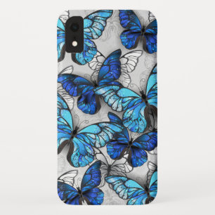 Zusammensetzung von White und Blue Butterflies Case-Mate iPhone Hülle