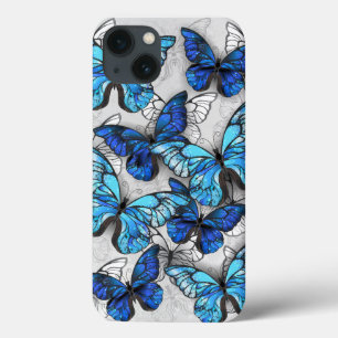 Zusammensetzung von White und Blue Butterflies Case-Mate iPhone Hülle