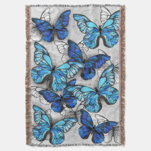 Zusammensetzung von White und Blue Butterflies Decke