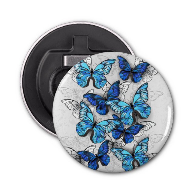 Zusammensetzung von White und Blue Butterflies Flaschenöffner (Vorderseite)