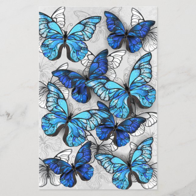 Zusammensetzung von White und Blue Butterflies Flyer (Vorne)