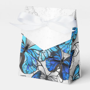 Zusammensetzung von White und Blue Butterflies Geschenkschachtel